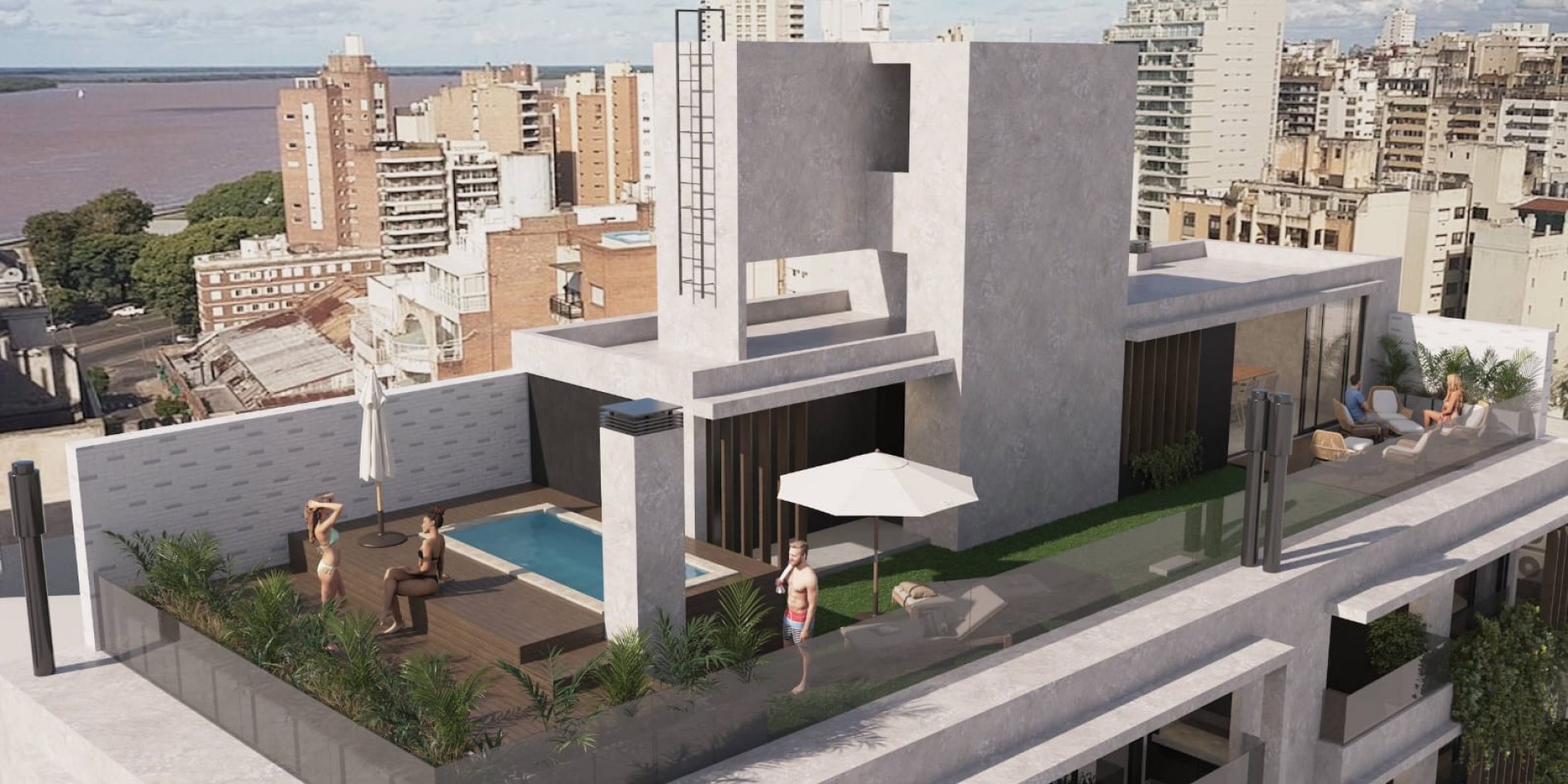 Departamentos loft de 2 dormitorios Centro de Rosario - Pje. Simeoni 1192 Exelente Ubicacion